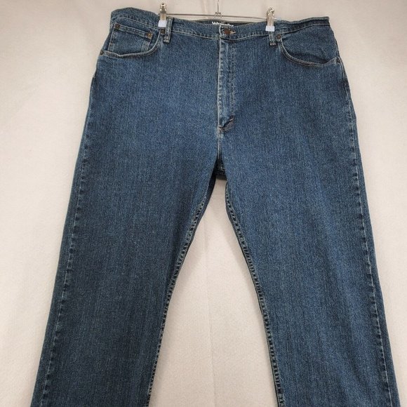 WRANGLER Jeans Men's Regular Fit Straight Leg Denim Blue Size 42 x 30 - Picture 4 of 12